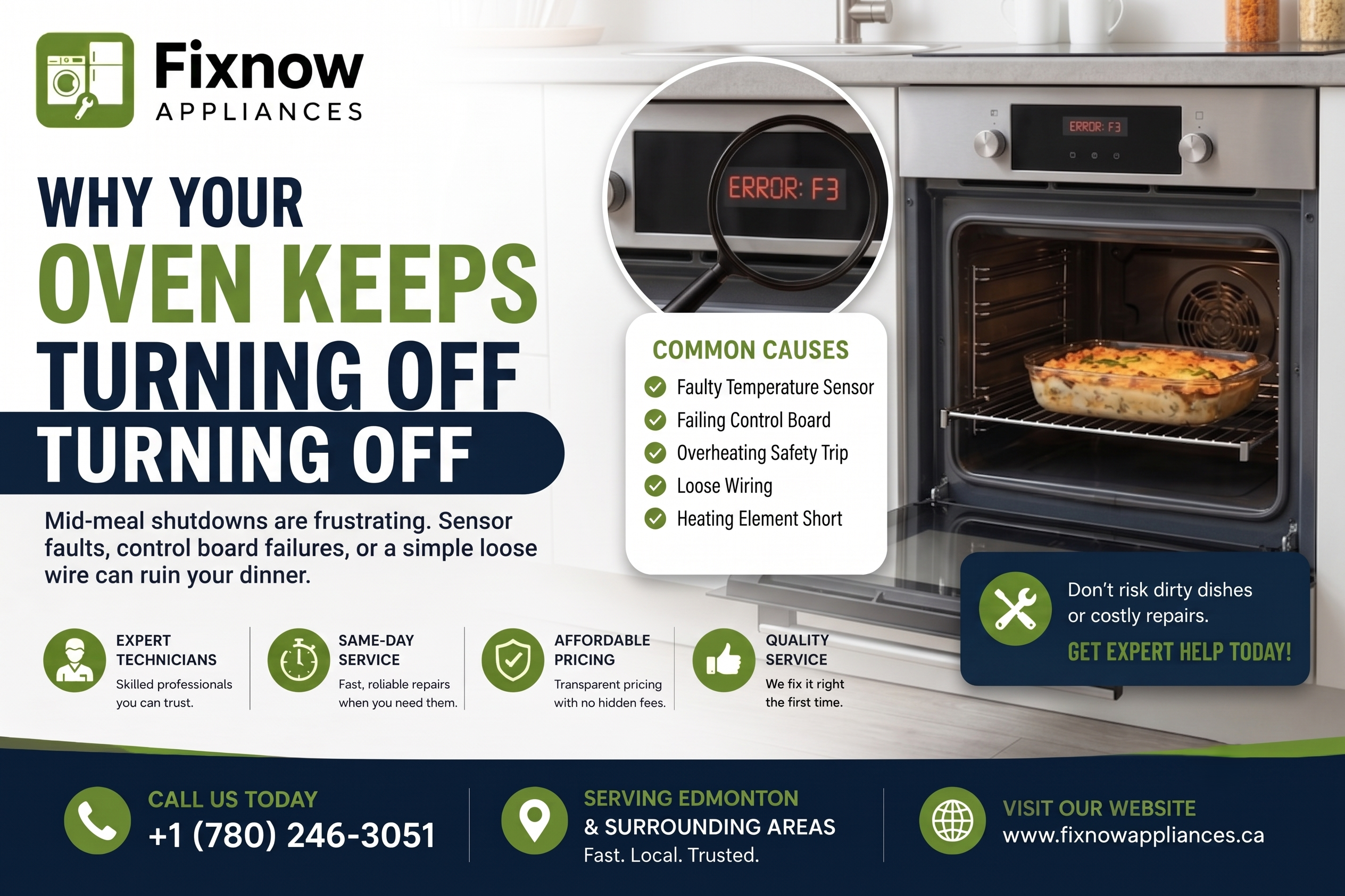 Why Is My Oven Turning Off During Cooking? | FixNow Appliances